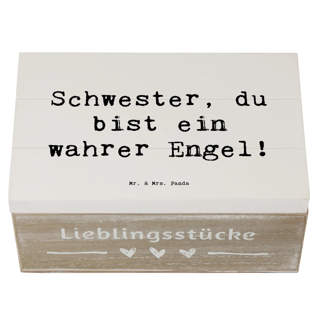 Holzkiste Schwester, du bist ein wahrer Engel! Holzkiste, Kiste, Schatzkiste, Truhe, Schatulle, XXL, Erinnerungsbox, Erinnerungskiste, Dekokiste, Aufbewahrungsbox, Geschenkbox, Geschenkdose