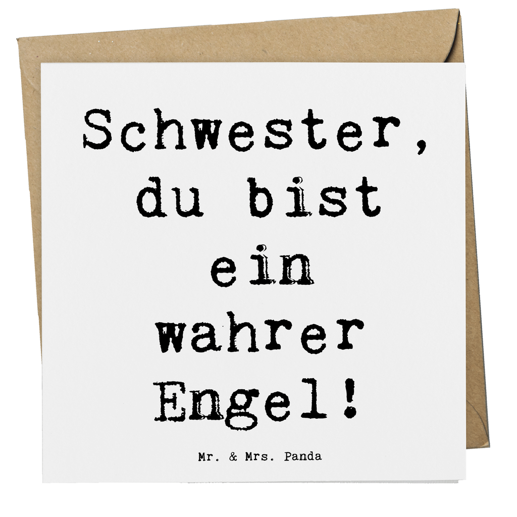 Deluxe Karte Spruch Schwester Engel Karte, Grußkarte, Klappkarte, Einladungskarte, Glückwunschkarte, Hochzeitskarte, Geburtstagskarte, Hochwertige Grußkarte, Hochwertige Klappkarte