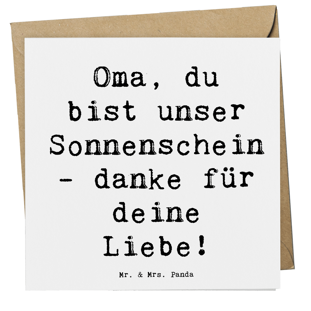 Deluxe Karte Spruch Oma Sonnenschein Karte, Grußkarte, Klappkarte, Einladungskarte, Glückwunschkarte, Hochzeitskarte, Geburtstagskarte, Hochwertige Grußkarte, Hochwertige Klappkarte