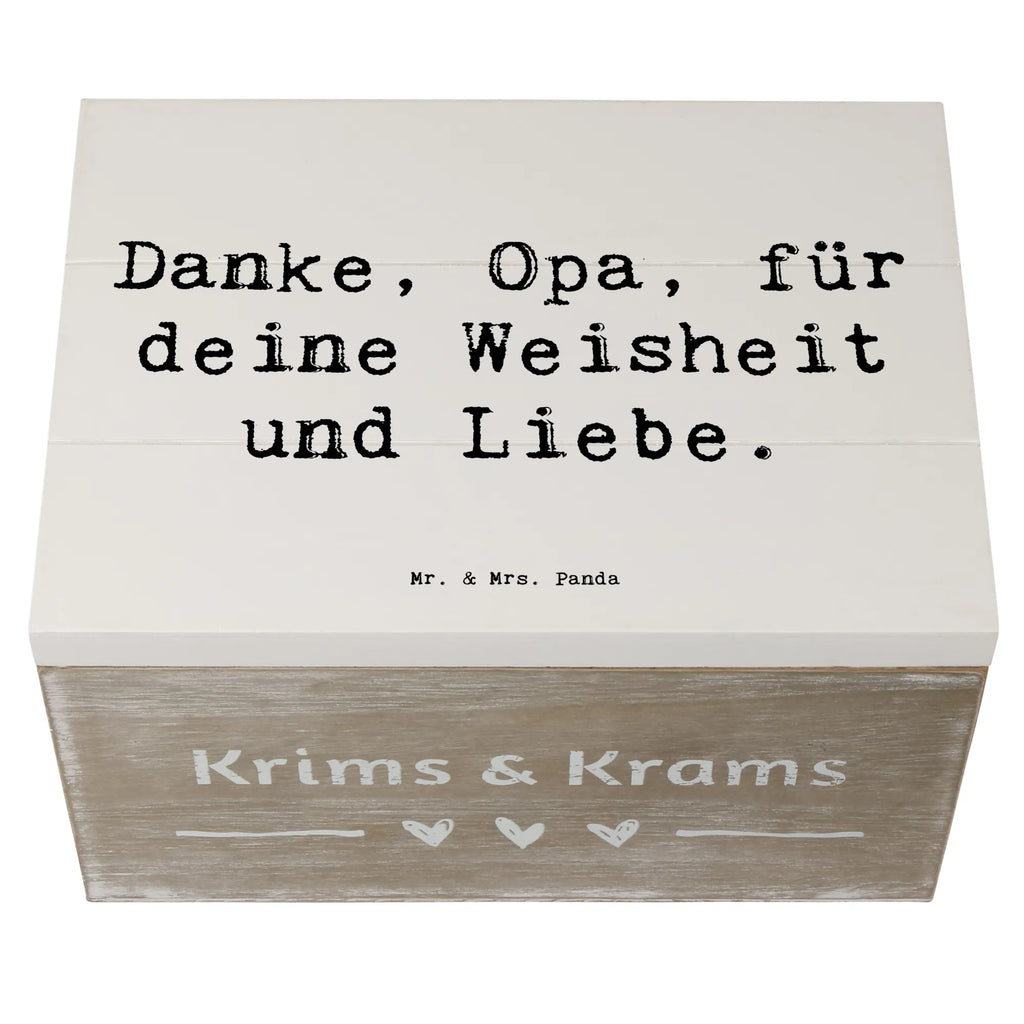 Holzkiste Danke, Opa, für deine Weisheit und Liebe. Holzkiste, Kiste, Schatzkiste, Truhe, Schatulle, XXL, Erinnerungsbox, Erinnerungskiste, Dekokiste, Aufbewahrungsbox, Geschenkbox, Geschenkdose