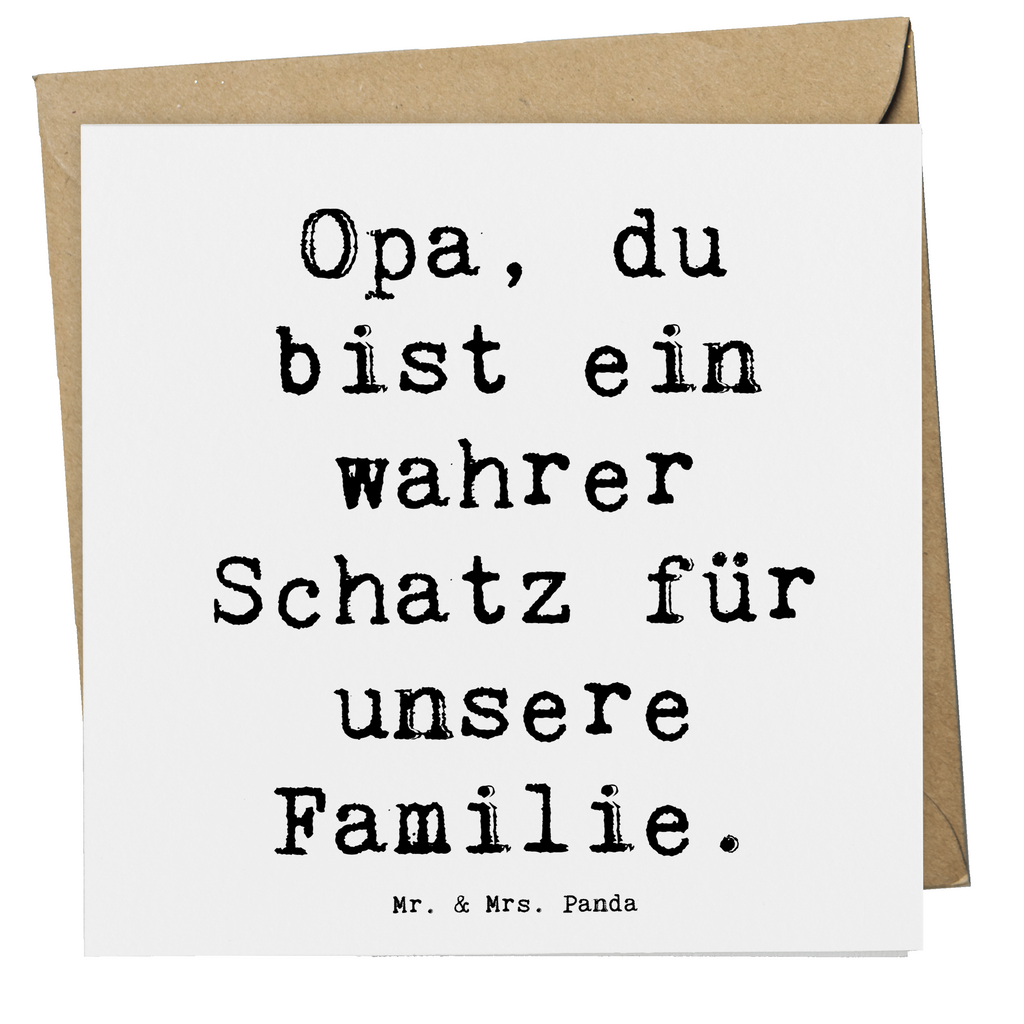 Deluxe Karte Opa, du bist ein wahrer Schatz für unsere Familie. Karte, Grußkarte, Klappkarte, Einladungskarte, Glückwunschkarte, Hochzeitskarte, Geburtstagskarte, Hochwertige Grußkarte, Hochwertige Klappkarte