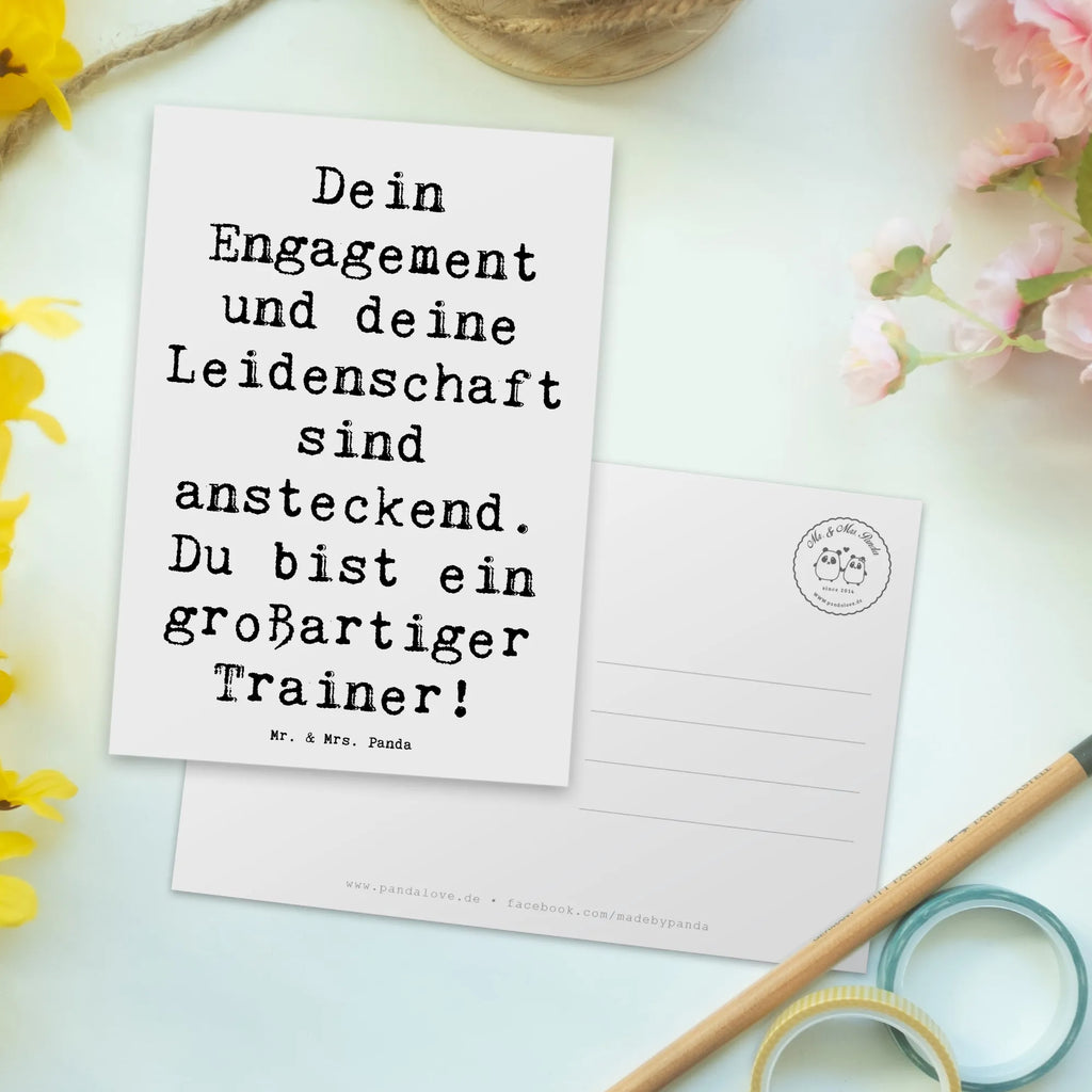 Postkarte Spruch Großartiger Trainer Postkarte, Karte, Geschenkkarte, Grußkarte, Einladung, Ansichtskarte, Geburtstagskarte, Einladungskarte, Dankeskarte, Ansichtskarten, Einladung Geburtstag, Einladungskarten Geburtstag