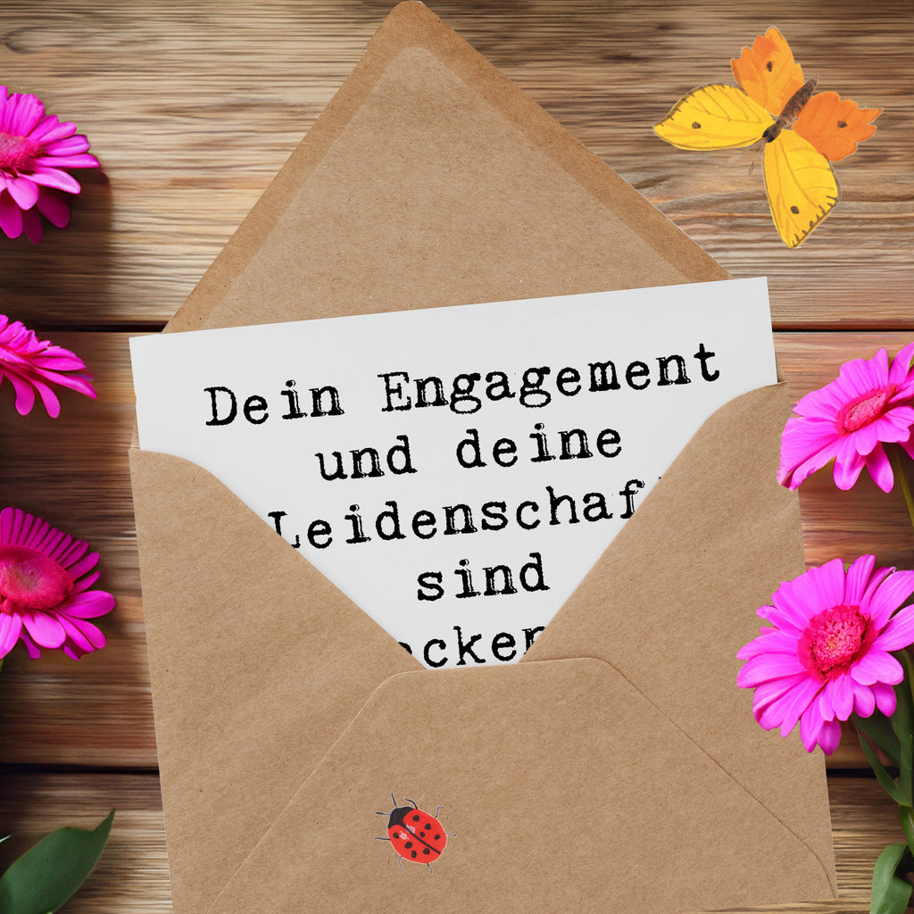 Deluxe Karte Dein Engagement und deine Leidenschaft sind ansteckend. Du bist ein großartiger Trainer! Karte, Grußkarte, Klappkarte, Einladungskarte, Glückwunschkarte, Hochzeitskarte, Geburtstagskarte, Hochwertige Grußkarte, Hochwertige Klappkarte