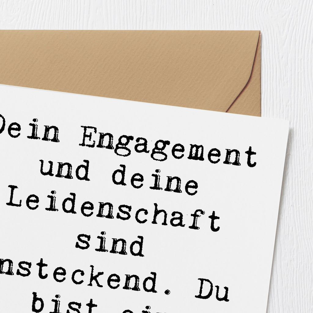 Deluxe Karte Dein Engagement und deine Leidenschaft sind ansteckend. Du bist ein großartiger Trainer! Karte, Grußkarte, Klappkarte, Einladungskarte, Glückwunschkarte, Hochzeitskarte, Geburtstagskarte, Hochwertige Grußkarte, Hochwertige Klappkarte