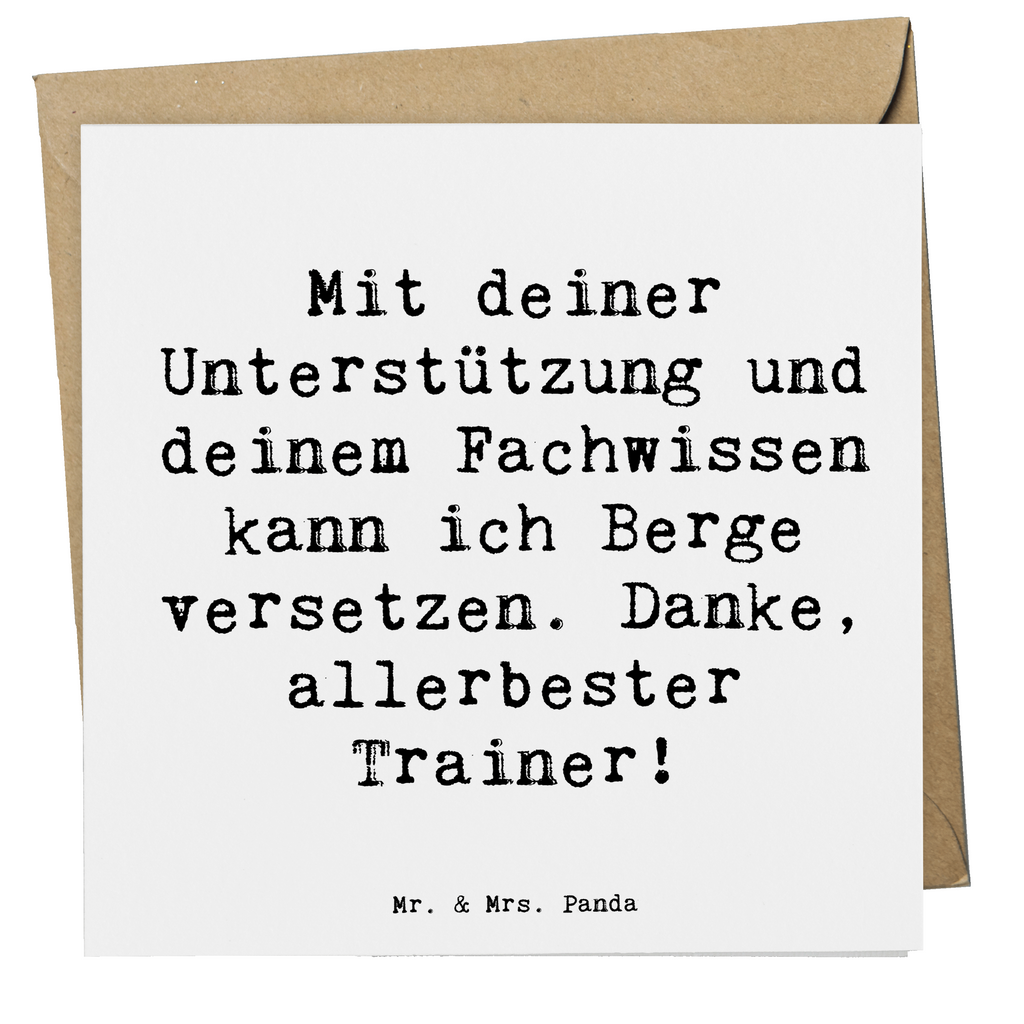 Deluxe Karte Mit deiner Unterstützung und deinem Fachwissen kann ich Berge versetzen. Danke, allerbester Trainer! Karte, Grußkarte, Klappkarte, Einladungskarte, Glückwunschkarte, Hochzeitskarte, Geburtstagskarte, Hochwertige Grußkarte, Hochwertige Klappkarte