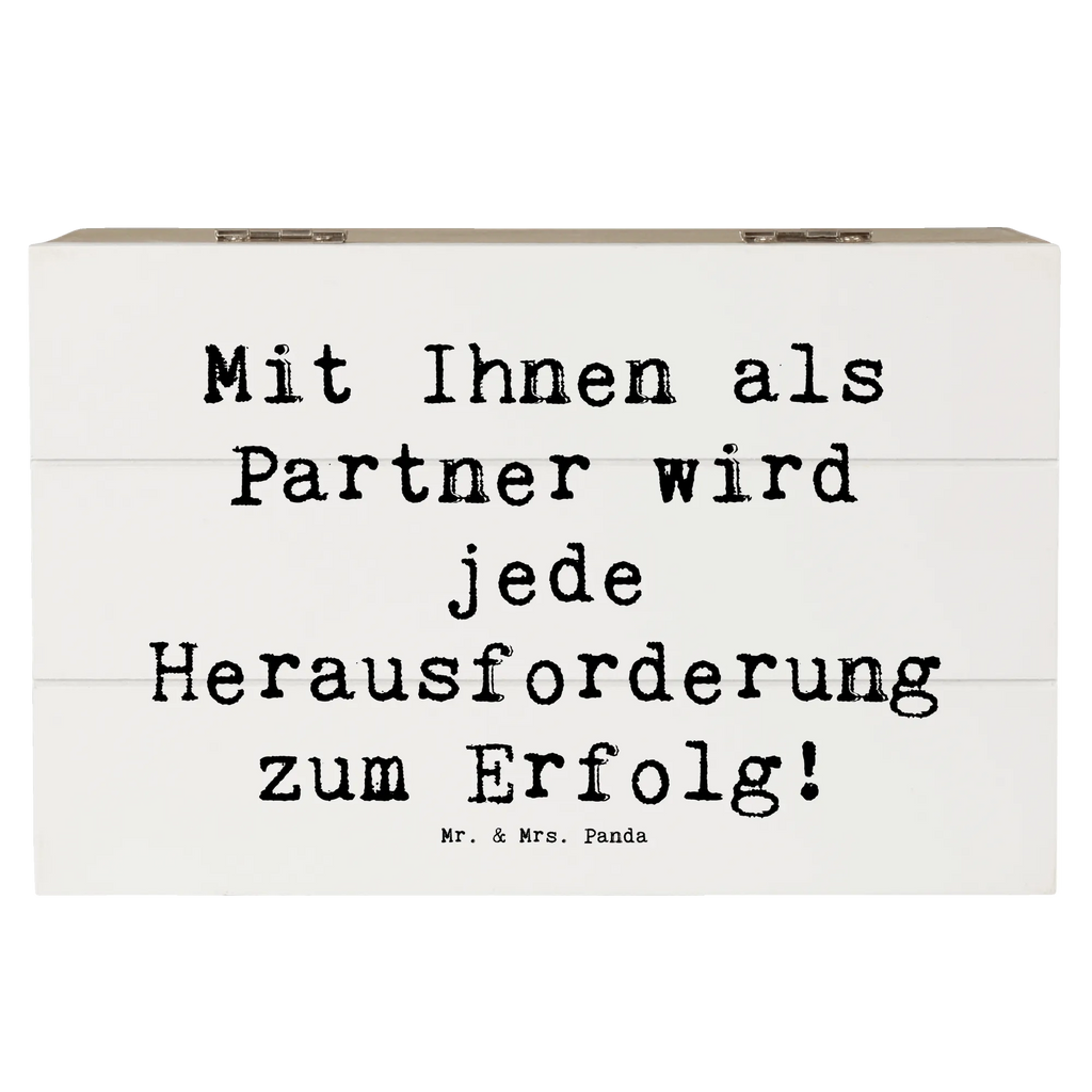 Holzkiste Mit Ihnen als Partner wird jede Herausforderung zum Erfolg! Holzkiste, Kiste, Schatzkiste, Truhe, Schatulle, XXL, Erinnerungsbox, Erinnerungskiste, Dekokiste, Aufbewahrungsbox, Geschenkbox, Geschenkdose