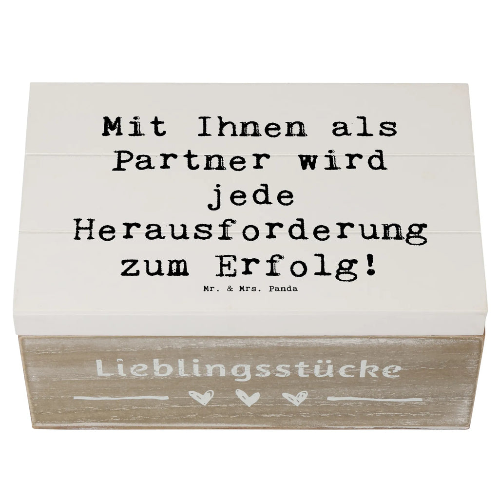 Holzkiste Mit Ihnen als Partner wird jede Herausforderung zum Erfolg! Holzkiste, Kiste, Schatzkiste, Truhe, Schatulle, XXL, Erinnerungsbox, Erinnerungskiste, Dekokiste, Aufbewahrungsbox, Geschenkbox, Geschenkdose