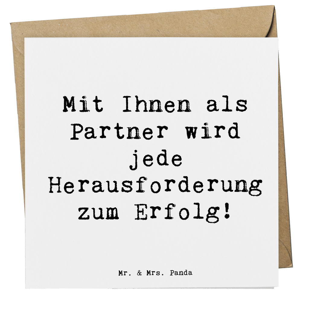 Deluxe Karte Mit Ihnen als Partner wird jede Herausforderung zum Erfolg! Karte, Grußkarte, Klappkarte, Einladungskarte, Glückwunschkarte, Hochzeitskarte, Geburtstagskarte, Hochwertige Grußkarte, Hochwertige Klappkarte