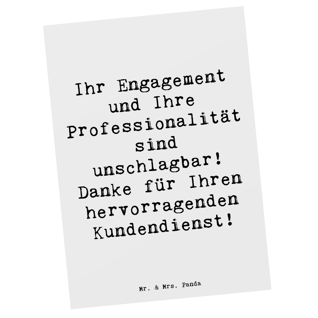 Postkarte Ihr Engagement und Ihre Professionalität sind unschlagbar! Danke für Ihren hervorragenden Kundendienst! Postkarte, Karte, Geschenkkarte, Grußkarte, Einladung, Ansichtskarte, Geburtstagskarte, Einladungskarte, Dankeskarte, Ansichtskarten, Einladung Geburtstag, Einladungskarten Geburtstag