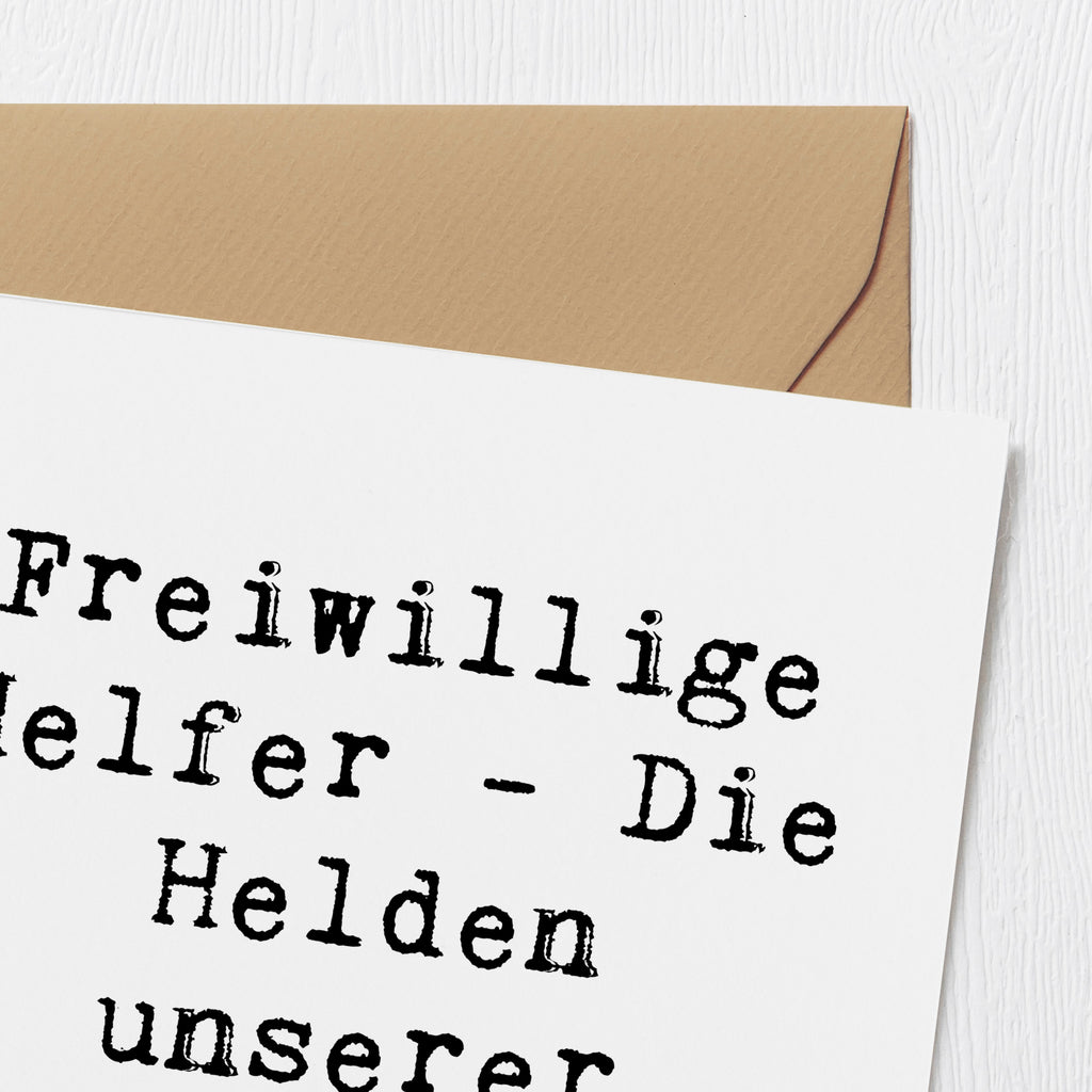 Deluxe Karte Spruch Freiwilliger Held Karte, Grußkarte, Klappkarte, Einladungskarte, Glückwunschkarte, Hochzeitskarte, Geburtstagskarte, Hochwertige Grußkarte, Hochwertige Klappkarte