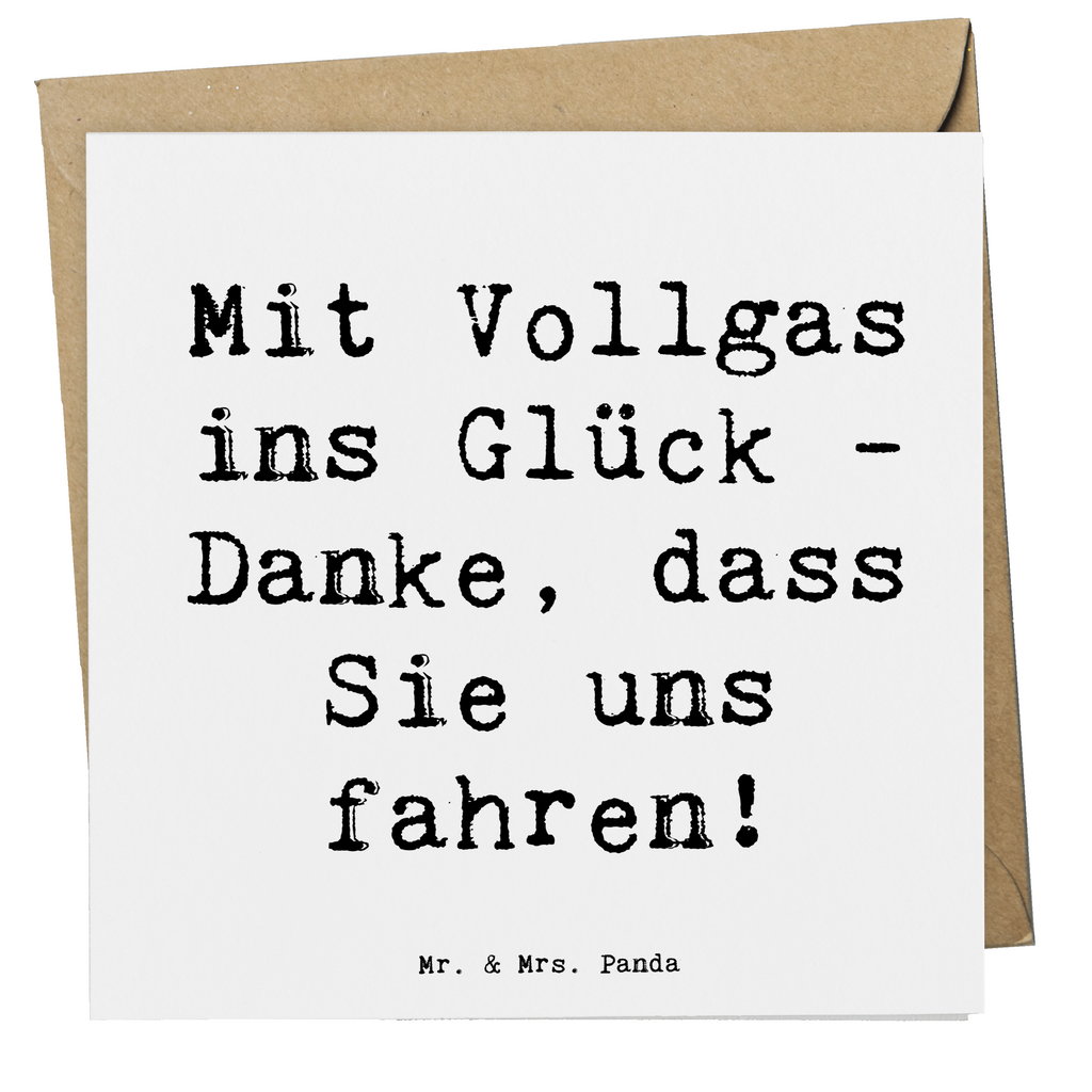 Deluxe Karte Spruch Chauffeur Glück Karte, Grußkarte, Klappkarte, Einladungskarte, Glückwunschkarte, Hochzeitskarte, Geburtstagskarte, Hochwertige Grußkarte, Hochwertige Klappkarte