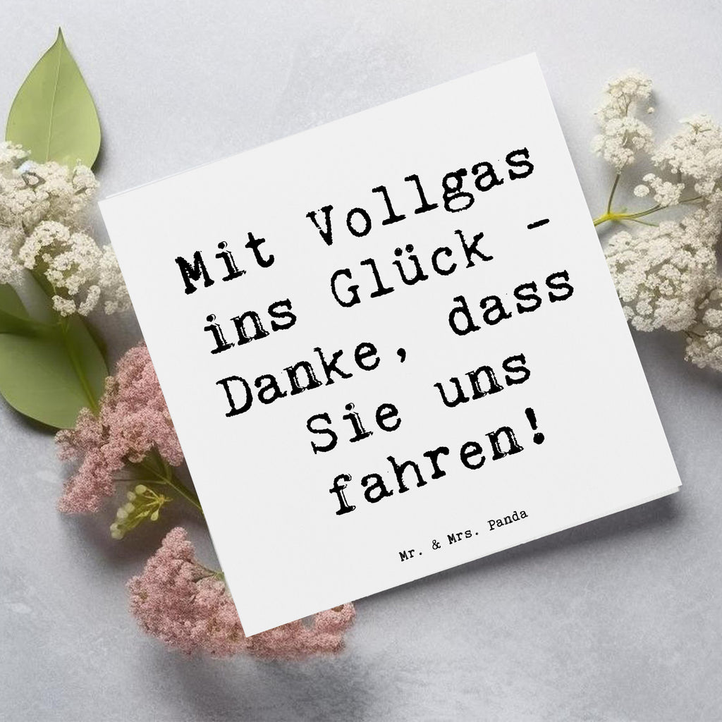 Deluxe Karte Spruch Chauffeur Glück Karte, Grußkarte, Klappkarte, Einladungskarte, Glückwunschkarte, Hochzeitskarte, Geburtstagskarte, Hochwertige Grußkarte, Hochwertige Klappkarte