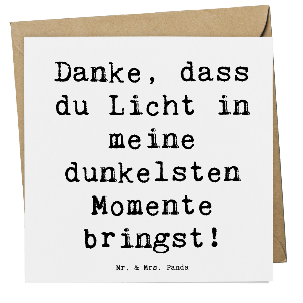 Deluxe Karte Danke, dass du Licht in meine dunkelsten Momente bringst! Karte, Grußkarte, Klappkarte, Einladungskarte, Glückwunschkarte, Hochzeitskarte, Geburtstagskarte, Hochwertige Grußkarte, Hochwertige Klappkarte