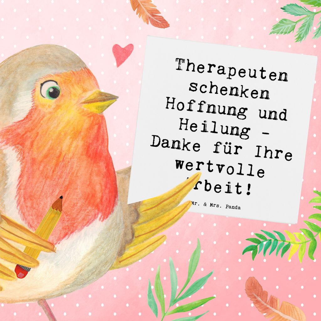 Deluxe Karte Therapeuten schenken Hoffnung und Heilung - Danke für Ihre wertvolle Arbeit! Karte, Grußkarte, Klappkarte, Einladungskarte, Glückwunschkarte, Hochzeitskarte, Geburtstagskarte, Hochwertige Grußkarte, Hochwertige Klappkarte