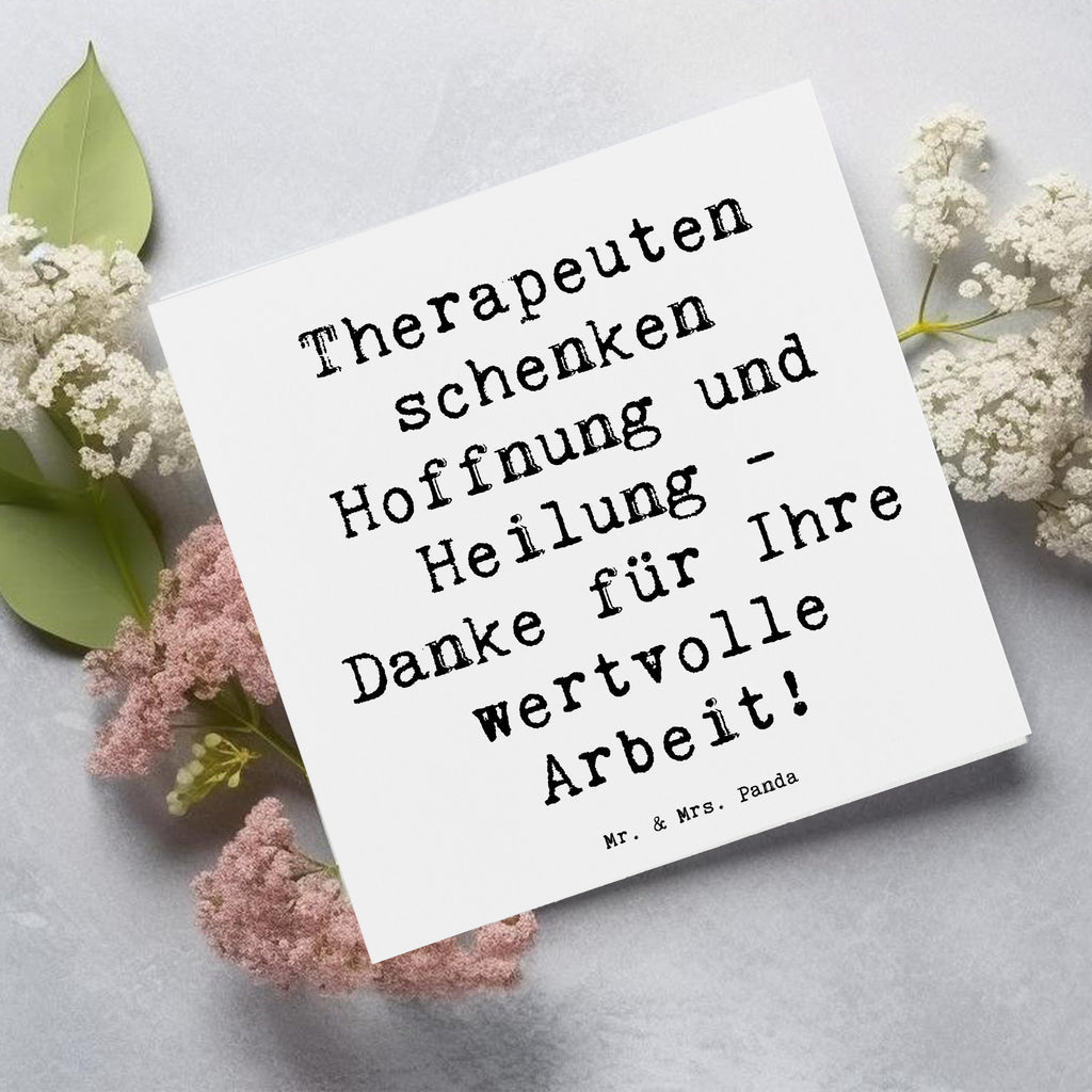 Deluxe Karte Therapeuten schenken Hoffnung und Heilung - Danke für Ihre wertvolle Arbeit! Karte, Grußkarte, Klappkarte, Einladungskarte, Glückwunschkarte, Hochzeitskarte, Geburtstagskarte, Hochwertige Grußkarte, Hochwertige Klappkarte