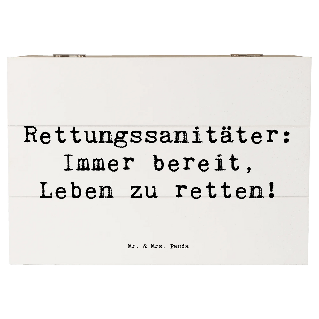 Holzkiste Rettungssanitäter: Immer bereit, Leben zu retten! Holzkiste, Kiste, Schatzkiste, Truhe, Schatulle, XXL, Erinnerungsbox, Erinnerungskiste, Dekokiste, Aufbewahrungsbox, Geschenkbox, Geschenkdose