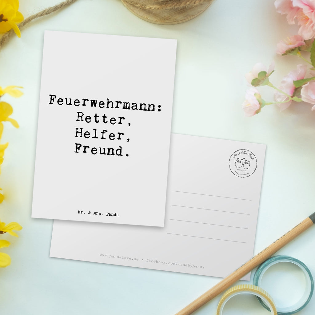 Postkarte Spruch Feuerwehrmann Rettungsheld Postkarte, Karte, Geschenkkarte, Grußkarte, Einladung, Ansichtskarte, Geburtstagskarte, Einladungskarte, Dankeskarte, Ansichtskarten, Einladung Geburtstag, Einladungskarten Geburtstag