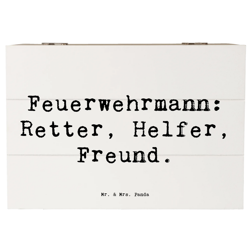 Holzkiste Feuerwehrmann: Retter, Helfer, Freund. Holzkiste, Kiste, Schatzkiste, Truhe, Schatulle, XXL, Erinnerungsbox, Erinnerungskiste, Dekokiste, Aufbewahrungsbox, Geschenkbox, Geschenkdose