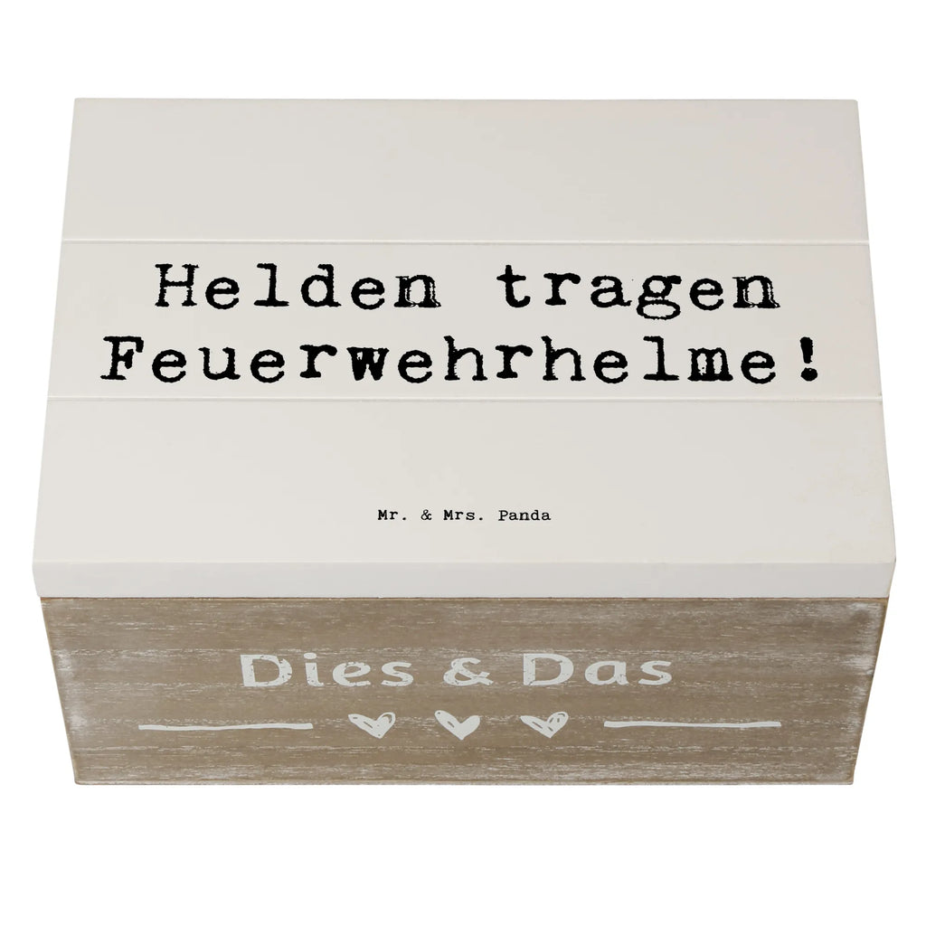 Holzkiste Helden tragen Feuerwehrhelme! Holzkiste, Kiste, Schatzkiste, Truhe, Schatulle, XXL, Erinnerungsbox, Erinnerungskiste, Dekokiste, Aufbewahrungsbox, Geschenkbox, Geschenkdose