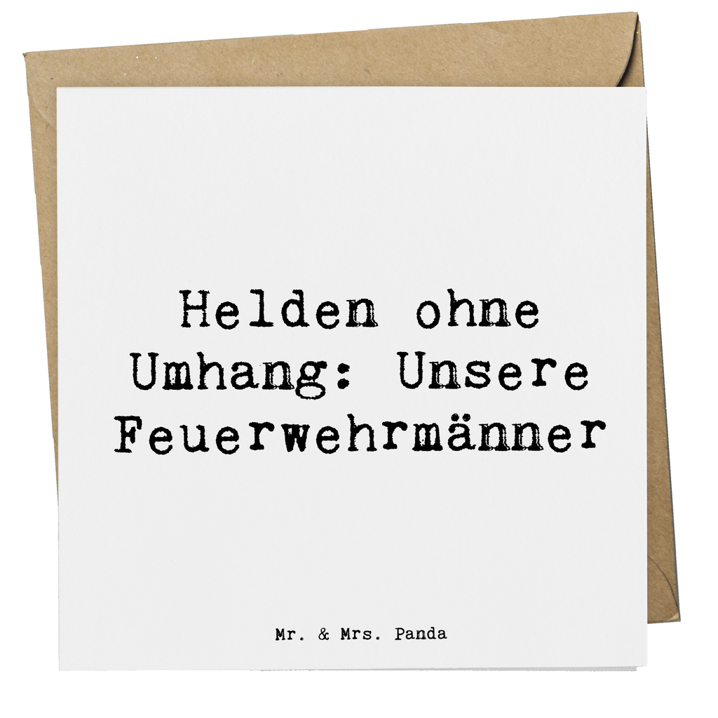 Deluxe Karte Helden ohne Umhang: Unsere Feuerwehrmänner Karte, Grußkarte, Klappkarte, Einladungskarte, Glückwunschkarte, Hochzeitskarte, Geburtstagskarte, Hochwertige Grußkarte, Hochwertige Klappkarte