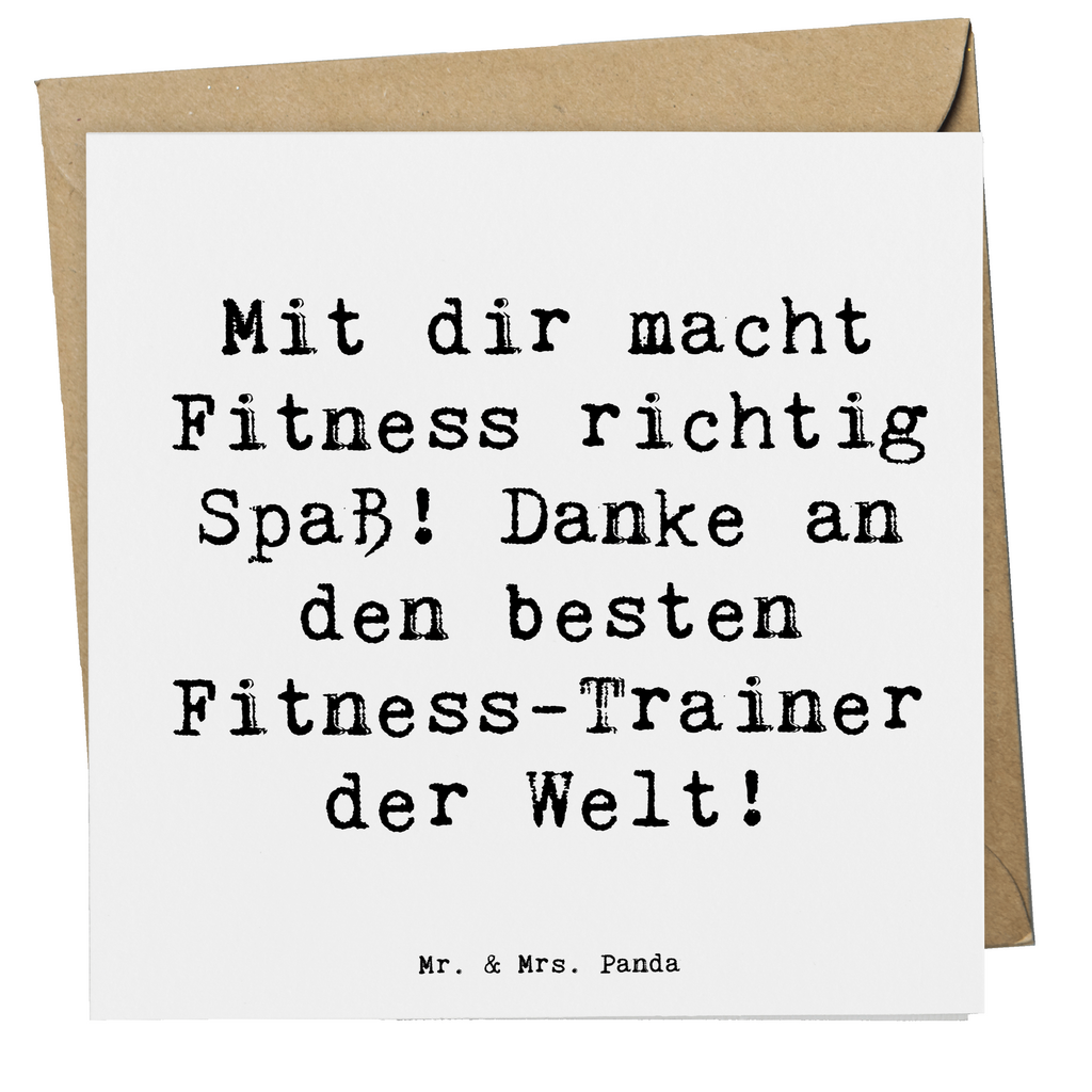 Deluxe Karte Mit dir macht Fitness richtig Spaß! Danke an den besten Fitness-Trainer der Welt! Karte, Grußkarte, Klappkarte, Einladungskarte, Glückwunschkarte, Hochzeitskarte, Geburtstagskarte, Hochwertige Grußkarte, Hochwertige Klappkarte