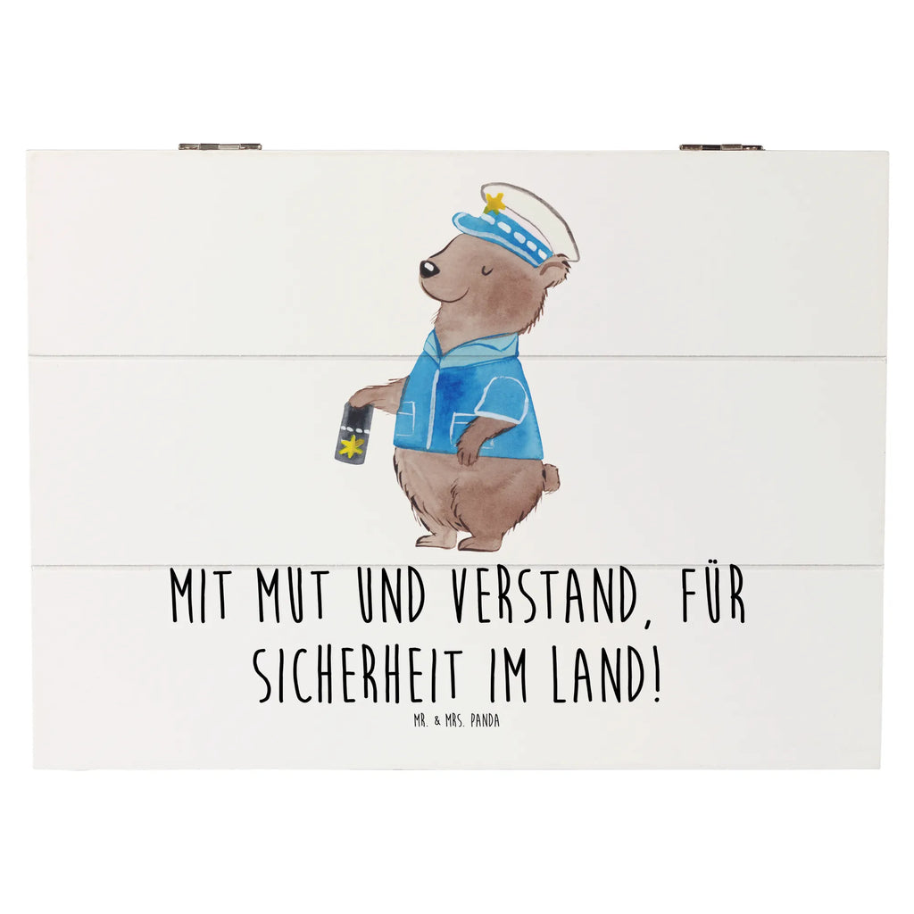 Holzkiste Polizist Mut Verstand Holzkiste, Kiste, Schatzkiste, Truhe, Schatulle, XXL, Erinnerungsbox, Erinnerungskiste, Dekokiste, Aufbewahrungsbox, Geschenkbox, Geschenkdose