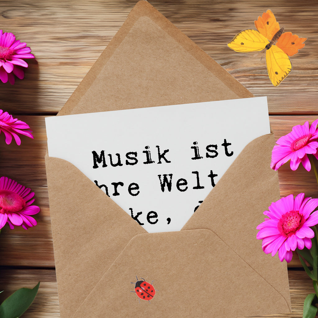 Deluxe Karte Musik ist Ihre Welt - Danke, dass Sie sie mit uns teilen! Karte, Grußkarte, Klappkarte, Einladungskarte, Glückwunschkarte, Hochzeitskarte, Geburtstagskarte, Hochwertige Grußkarte, Hochwertige Klappkarte