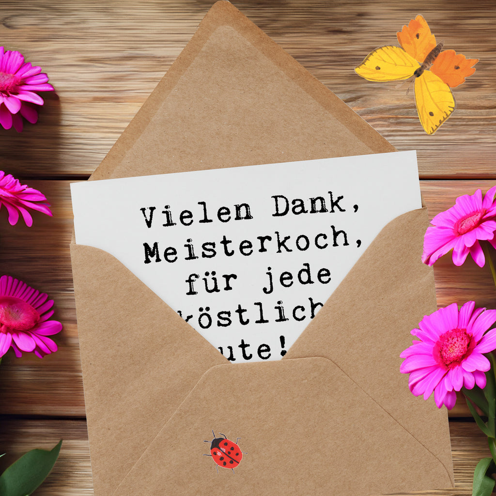 Deluxe Karte Spruch Danke Koch Karte, Grußkarte, Klappkarte, Einladungskarte, Glückwunschkarte, Hochzeitskarte, Geburtstagskarte, Hochwertige Grußkarte, Hochwertige Klappkarte