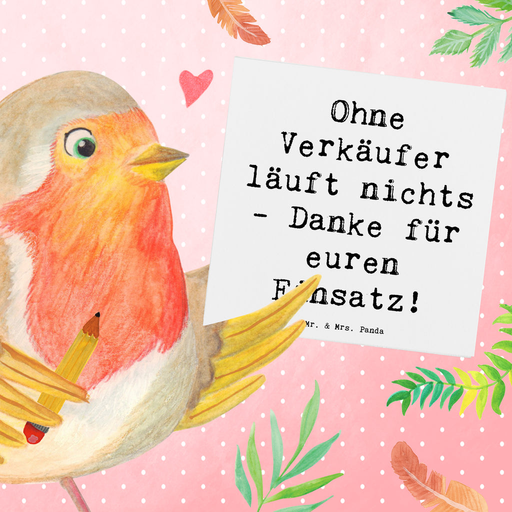 Deluxe Karte Ohne Verkäufer läuft nichts - Danke für euren Einsatz! Karte, Grußkarte, Klappkarte, Einladungskarte, Glückwunschkarte, Hochzeitskarte, Geburtstagskarte, Hochwertige Grußkarte, Hochwertige Klappkarte