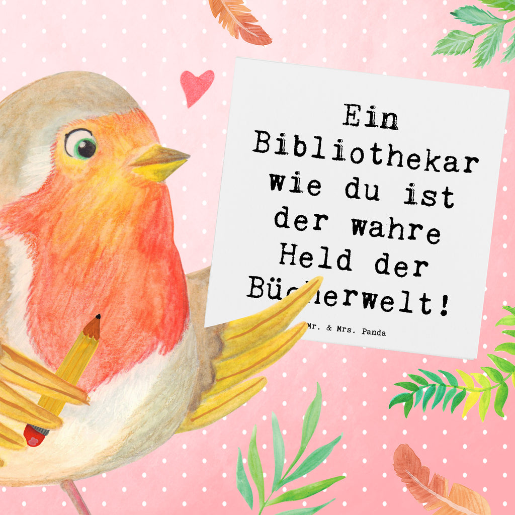 Deluxe Karte Ein Bibliothekar wie du ist der wahre Held der Bücherwelt! Karte, Grußkarte, Klappkarte, Einladungskarte, Glückwunschkarte, Hochzeitskarte, Geburtstagskarte, Hochwertige Grußkarte, Hochwertige Klappkarte