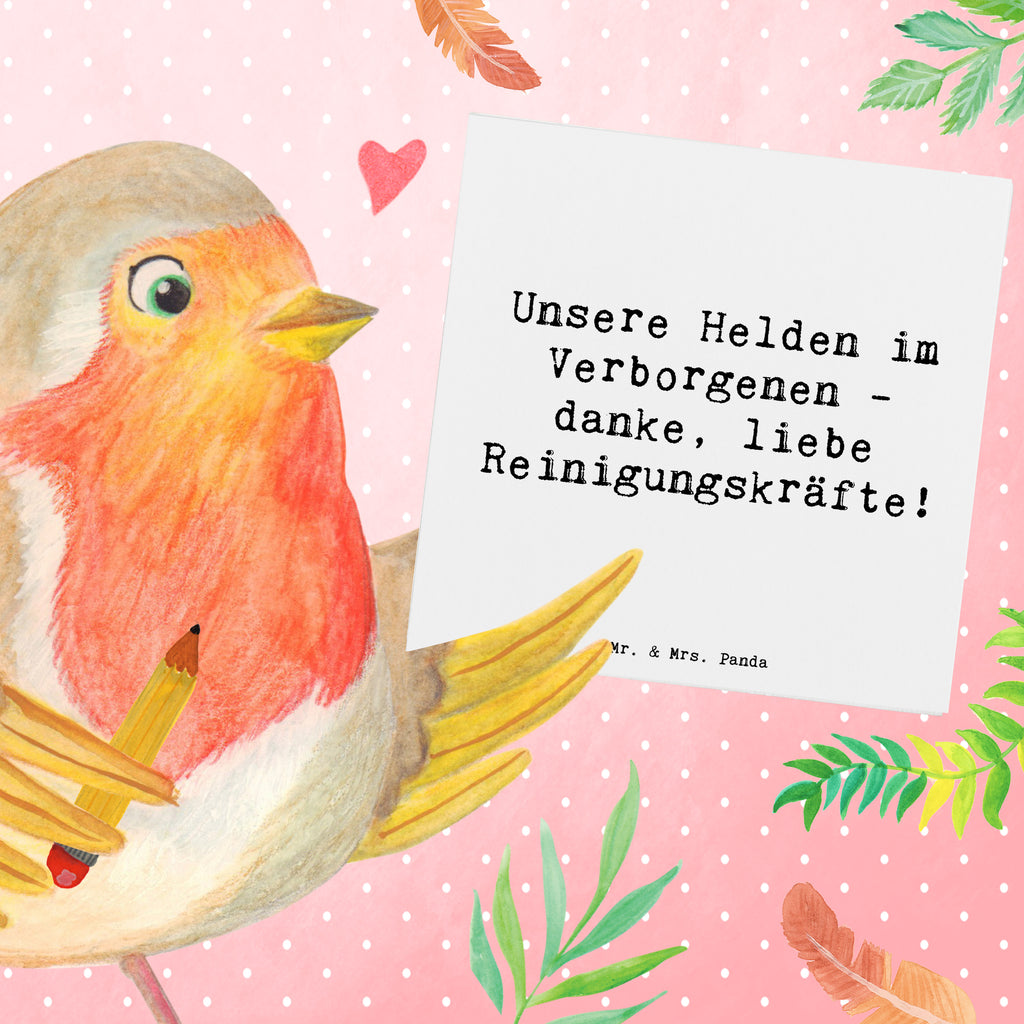 Deluxe Karte Unsere Helden im Verborgenen - danke, liebe Reinigungskräfte! Karte, Grußkarte, Klappkarte, Einladungskarte, Glückwunschkarte, Hochzeitskarte, Geburtstagskarte, Hochwertige Grußkarte, Hochwertige Klappkarte