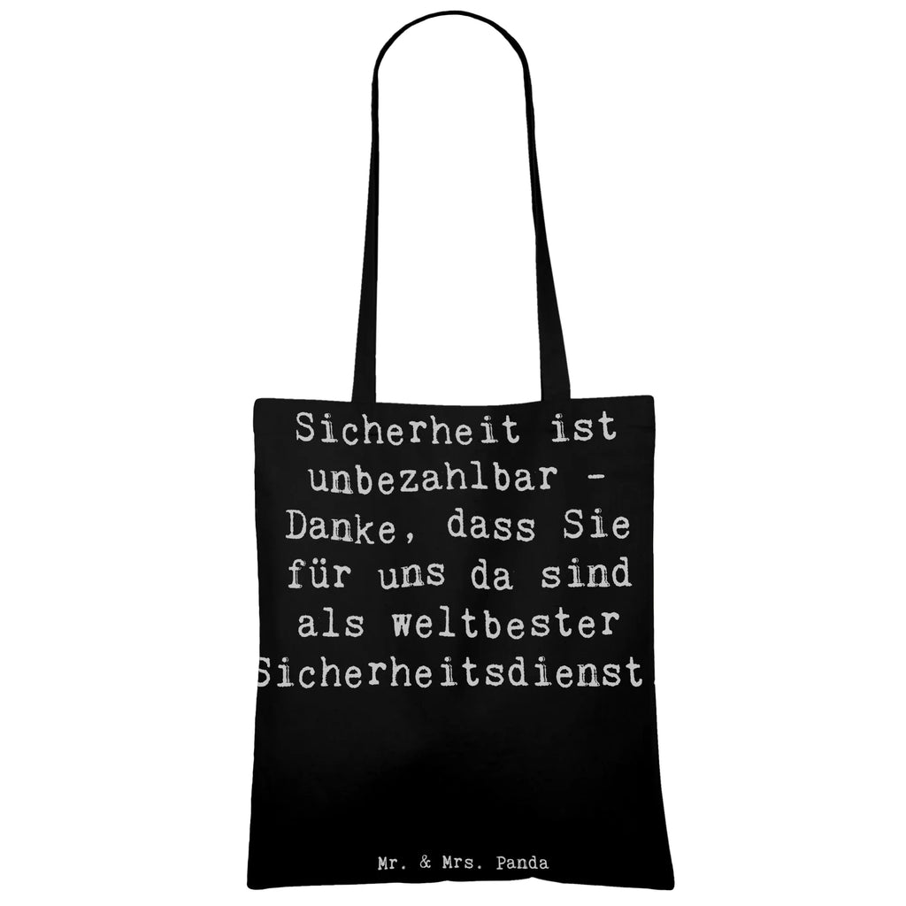 Tragetasche Sicherheit ist unbezahlbar - Danke, dass Sie für uns da sind als weltbester Sicherheitsdienst! Beuteltasche, Beutel, Einkaufstasche, Jutebeutel, Stoffbeutel, Tasche, Shopper, Umhängetasche, Strandtasche, Schultertasche, Stofftasche, Tragetasche, Badetasche, Jutetasche, Einkaufstüte, Laptoptasche