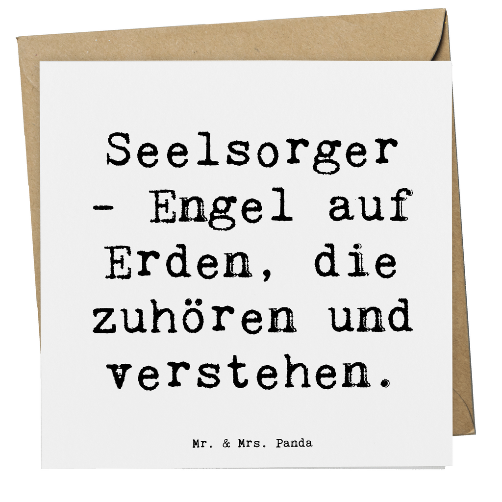 Deluxe Karte Seelsorger - Engel auf Erden, die zuhören und verstehen. Karte, Grußkarte, Klappkarte, Einladungskarte, Glückwunschkarte, Hochzeitskarte, Geburtstagskarte, Hochwertige Grußkarte, Hochwertige Klappkarte