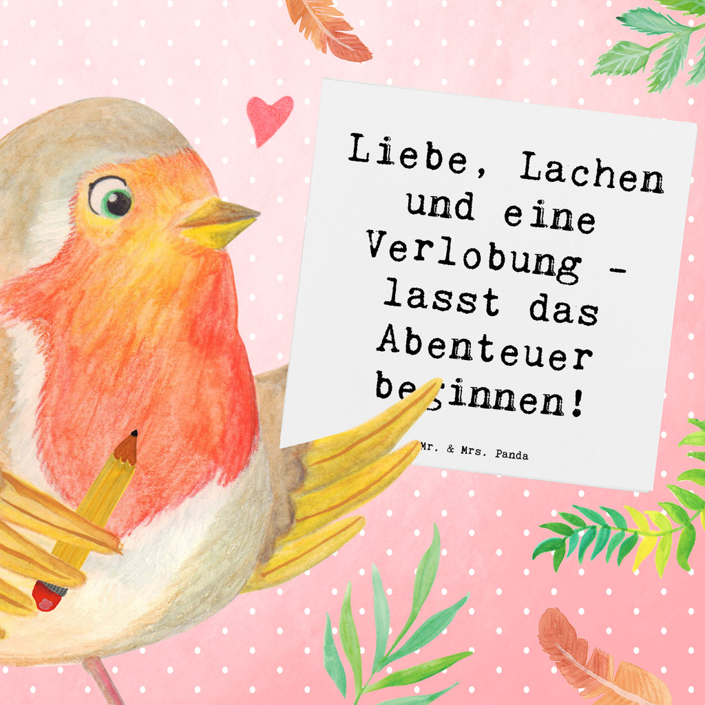 Deluxe Karte Liebe, Lachen und eine Verlobung - lasst das Abenteuer beginnen! Karte, Grußkarte, Klappkarte, Einladungskarte, Glückwunschkarte, Hochzeitskarte, Geburtstagskarte, Hochwertige Grußkarte, Hochwertige Klappkarte, Hochzeit, Hochzeitsgeschenk, Ehe, Hochzeitsfeier, Trauung, Trauungsgeschenk, Verlobungsfeier, Verlobungsgeschenk, Hochzeitsgeschenkideen, Hochzeitsgeschenke für Brautpaar