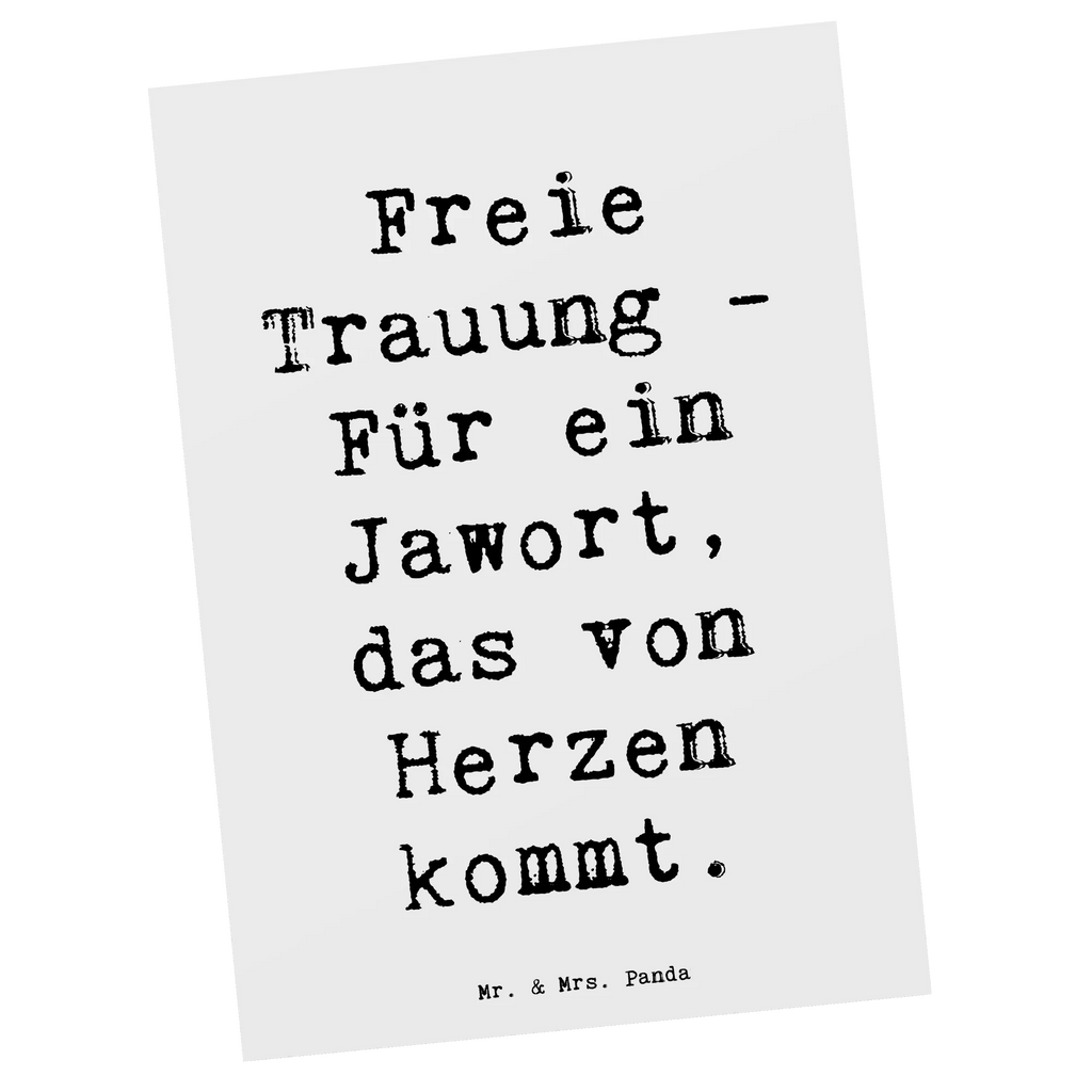 Postkarte Freie Trauung - Für ein Jawort, das von Herzen kommt. Postkarte, Karte, Geschenkkarte, Grußkarte, Einladung, Ansichtskarte, Geburtstagskarte, Einladungskarte, Dankeskarte, Ansichtskarten, Einladung Geburtstag, Einladungskarten Geburtstag, Hochzeit, Hochzeitsgeschenk, Ehe, Hochzeitsfeier, Trauung, Trauungsgeschenk, Hochzeitskarte, Verlobungsfeier, Verlobungsgeschenk, Hochzeitsgeschenkideen, Hochzeitsgeschenke für Brautpaar