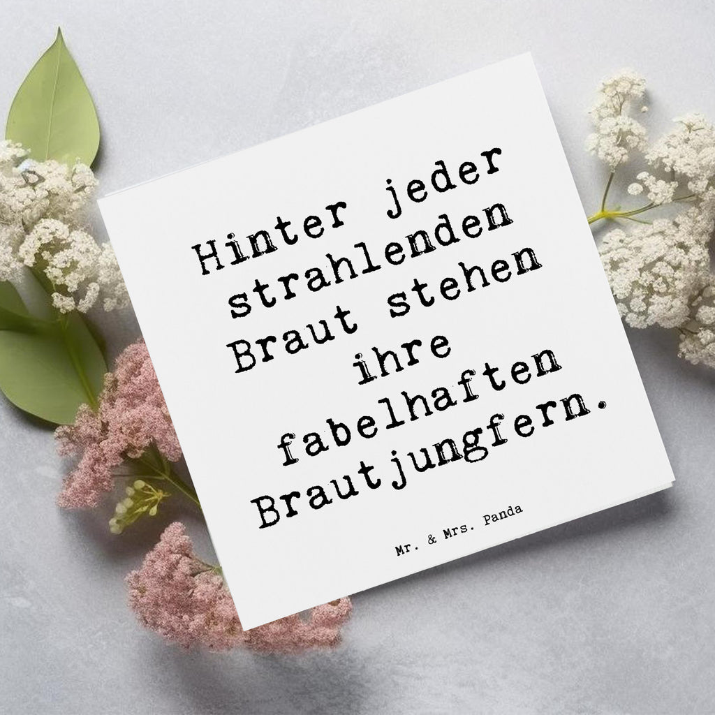 Deluxe Karte Hinter jeder strahlenden Braut stehen ihre fabelhaften Brautjungfern. Karte, Grußkarte, Klappkarte, Einladungskarte, Glückwunschkarte, Hochzeitskarte, Geburtstagskarte, Hochwertige Grußkarte, Hochwertige Klappkarte, Hochzeit, Hochzeitsgeschenk, Ehe, Hochzeitsfeier, Trauung, Trauungsgeschenk, Verlobungsfeier, Verlobungsgeschenk, Hochzeitsgeschenkideen, Hochzeitsgeschenke für Brautpaar