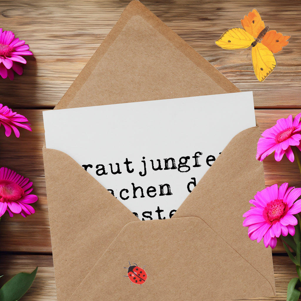 Deluxe Karte Brautjungfern machen den schönsten Tag noch schöner! Karte, Grußkarte, Klappkarte, Einladungskarte, Glückwunschkarte, Hochzeitskarte, Geburtstagskarte, Hochwertige Grußkarte, Hochwertige Klappkarte, Hochzeit, Hochzeitsgeschenk, Ehe, Hochzeitsfeier, Trauung, Trauungsgeschenk, Verlobungsfeier, Verlobungsgeschenk, Hochzeitsgeschenkideen, Hochzeitsgeschenke für Brautpaar