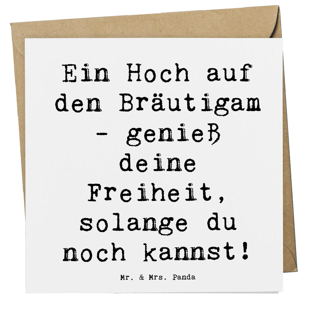 Deluxe Karte Ein Hoch auf den Bräutigam - genieß deine Freiheit, solange du noch kannst! Karte, Grußkarte, Klappkarte, Einladungskarte, Glückwunschkarte, Hochzeitskarte, Geburtstagskarte, Hochwertige Grußkarte, Hochwertige Klappkarte, Hochzeit, Hochzeitsgeschenk, Ehe, Hochzeitsfeier, Trauung, Trauungsgeschenk, Verlobungsfeier, Verlobungsgeschenk, Hochzeitsgeschenkideen, Hochzeitsgeschenke für Brautpaar