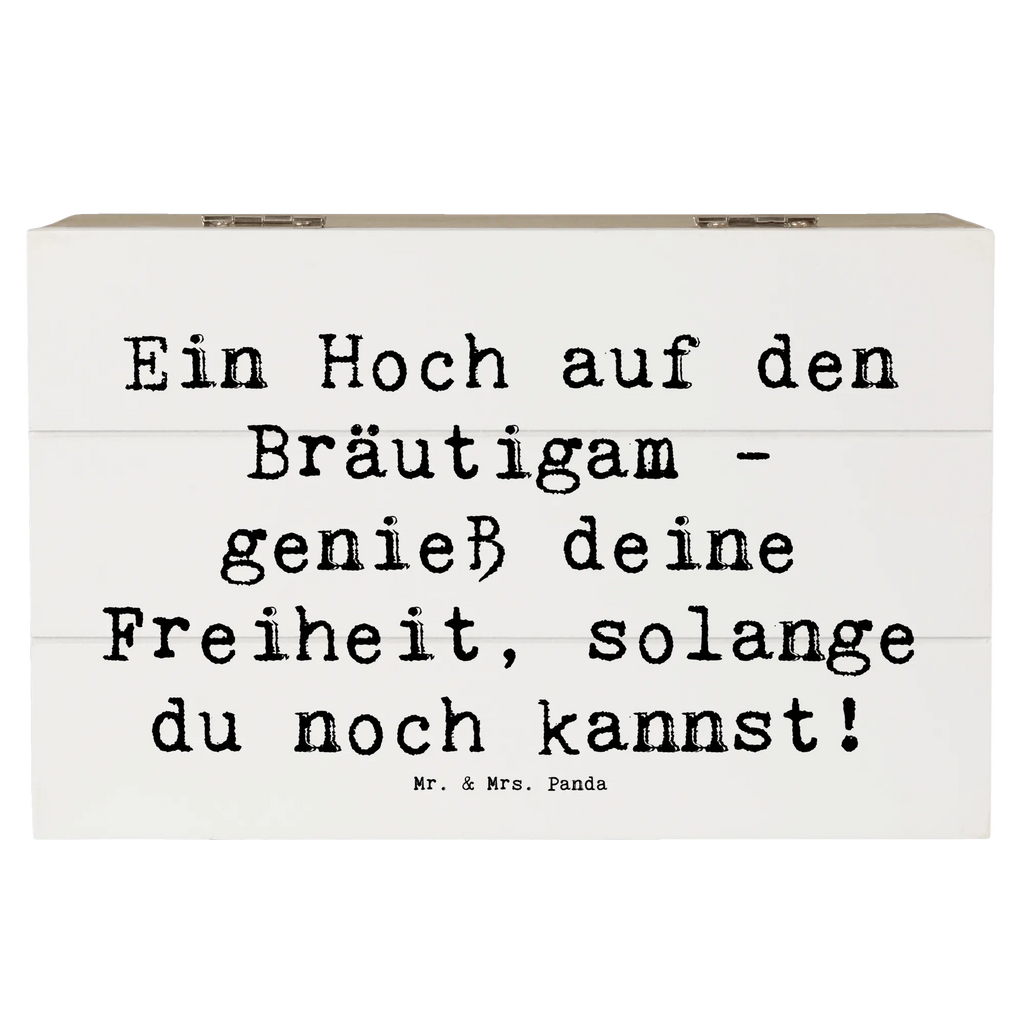 Holzkiste Ein Hoch auf den Bräutigam - genieß deine Freiheit, solange du noch kannst! Holzkiste, Kiste, Schatzkiste, Truhe, Schatulle, XXL, Erinnerungsbox, Erinnerungskiste, Dekokiste, Aufbewahrungsbox, Geschenkbox, Geschenkdose, Hochzeit, Hochzeitsgeschenk, Ehe, Hochzeitsfeier, Trauung, Trauungsgeschenk, Hochzeitskarte, Verlobungsfeier, Verlobungsgeschenk, Hochzeitsgeschenkideen, Hochzeitsgeschenke für Brautpaar