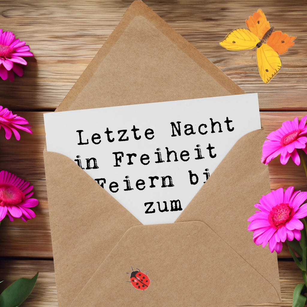 Deluxe Karte Spruch Junggesellinnenabschied Feiern Karte, Grußkarte, Klappkarte, Einladungskarte, Glückwunschkarte, Hochzeitskarte, Geburtstagskarte, Hochwertige Grußkarte, Hochwertige Klappkarte, Hochzeit, Hochzeitsgeschenk, Ehe, Hochzeitsfeier, Trauung, Trauungsgeschenk, Verlobungsfeier, Verlobungsgeschenk, Hochzeitsgeschenkideen, Hochzeitsgeschenke für Brautpaar