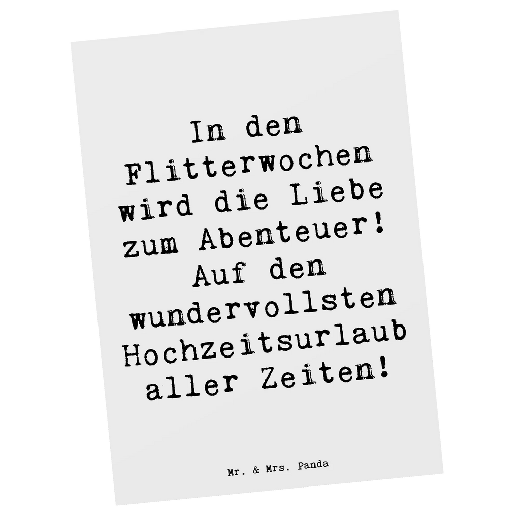 Postkarte Spruch Flitterwochen Abenteuer Postkarte, Karte, Geschenkkarte, Grußkarte, Einladung, Ansichtskarte, Geburtstagskarte, Einladungskarte, Dankeskarte, Ansichtskarten, Einladung Geburtstag, Einladungskarten Geburtstag, Hochzeit, Hochzeitsgeschenk, Ehe, Hochzeitsfeier, Trauung, Trauungsgeschenk, Hochzeitskarte, Verlobungsfeier, Verlobungsgeschenk, Hochzeitsgeschenkideen, Hochzeitsgeschenke für Brautpaar