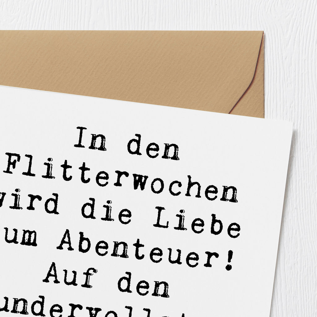 Deluxe Karte Spruch Flitterwochen Abenteuer Karte, Grußkarte, Klappkarte, Einladungskarte, Glückwunschkarte, Hochzeitskarte, Geburtstagskarte, Hochwertige Grußkarte, Hochwertige Klappkarte, Hochzeit, Hochzeitsgeschenk, Ehe, Hochzeitsfeier, Trauung, Trauungsgeschenk, Verlobungsfeier, Verlobungsgeschenk, Hochzeitsgeschenkideen, Hochzeitsgeschenke für Brautpaar