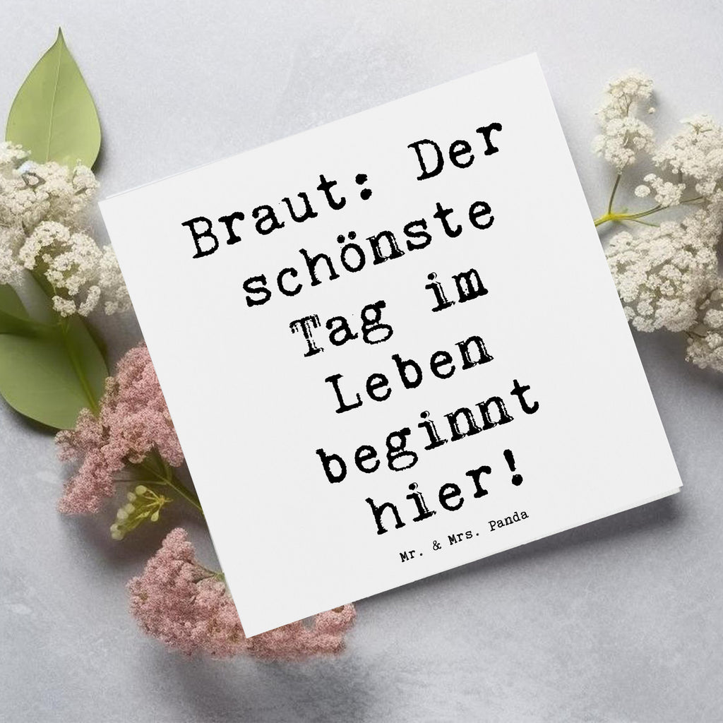 Deluxe Karte Spruch Braut Tag Karte, Grußkarte, Klappkarte, Einladungskarte, Glückwunschkarte, Hochzeitskarte, Geburtstagskarte, Hochwertige Grußkarte, Hochwertige Klappkarte, Hochzeit, Hochzeitsgeschenk, Ehe, Hochzeitsfeier, Trauung, Trauungsgeschenk, Verlobungsfeier, Verlobungsgeschenk, Hochzeitsgeschenkideen, Hochzeitsgeschenke für Brautpaar