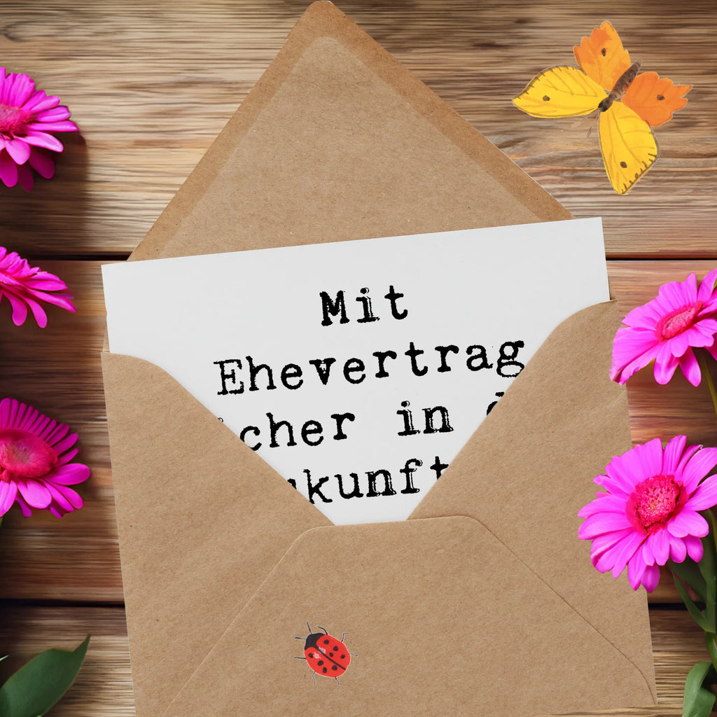 Deluxe Karte Spruch Ehevertrag Zukunft Karte, Grußkarte, Klappkarte, Einladungskarte, Glückwunschkarte, Hochzeitskarte, Geburtstagskarte, Hochwertige Grußkarte, Hochwertige Klappkarte, Hochzeit, Hochzeitsgeschenk, Ehe, Hochzeitsfeier, Trauung, Trauungsgeschenk, Verlobungsfeier, Verlobungsgeschenk, Hochzeitsgeschenkideen, Hochzeitsgeschenke für Brautpaar