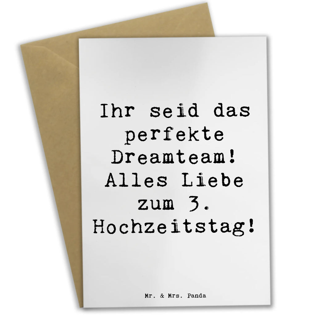 Grußkarte Spruch 3. Hochzeitstag Lederhochzeit Dreamteam Grußkarte, Klappkarte, Einladungskarte, Glückwunschkarte, Hochzeitskarte, Geburtstagskarte, Karte, Ansichtskarten, Hochzeit, Hochzeitsgeschenk, Ehe, Hochzeitsfeier, Trauung, Trauungsgeschenk, Verlobungsfeier, Verlobungsgeschenk, Hochzeitsgeschenkideen, Hochzeitsgeschenke für Brautpaar