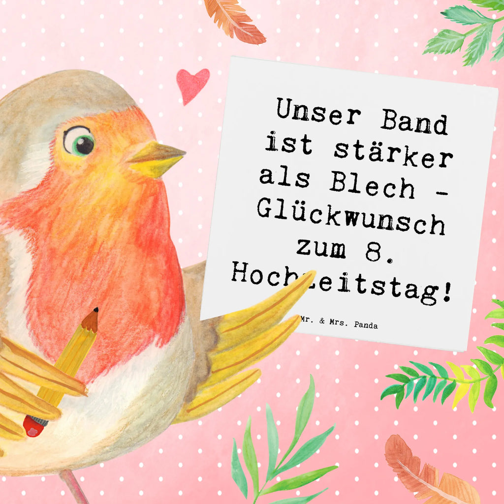 Deluxe Karte Spruch 8. Hochzeitstag Blechhochzeit Karte, Grußkarte, Klappkarte, Einladungskarte, Glückwunschkarte, Hochzeitskarte, Geburtstagskarte, Hochwertige Grußkarte, Hochwertige Klappkarte, Hochzeit, Hochzeitsgeschenk, Ehe, Hochzeitsfeier, Trauung, Trauungsgeschenk, Verlobungsfeier, Verlobungsgeschenk, Hochzeitsgeschenkideen, Hochzeitsgeschenke für Brautpaar