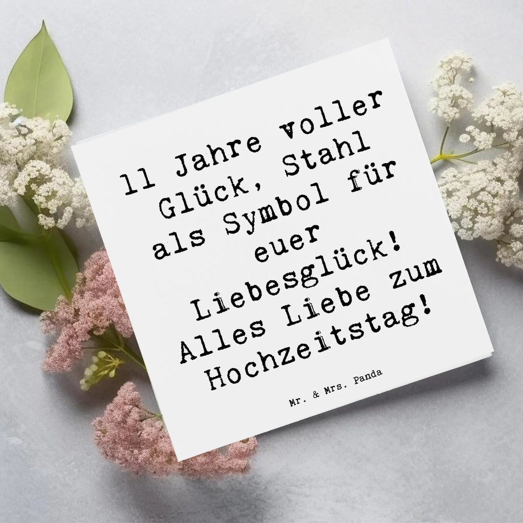 Deluxe Karte Spruch 11. Hochzeitstag Stahlhochzeit Karte, Grußkarte, Klappkarte, Einladungskarte, Glückwunschkarte, Hochzeitskarte, Geburtstagskarte, Hochwertige Grußkarte, Hochwertige Klappkarte, Hochzeit, Hochzeitsgeschenk, Ehe, Hochzeitsfeier, Trauung, Trauungsgeschenk, Verlobungsfeier, Verlobungsgeschenk, Hochzeitsgeschenkideen, Hochzeitsgeschenke für Brautpaar