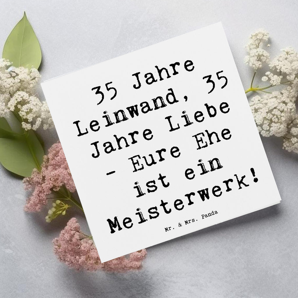 Deluxe Karte Spruch 35. Hochzeitstag Leinwandhochzeit Karte, Grußkarte, Klappkarte, Einladungskarte, Glückwunschkarte, Hochzeitskarte, Geburtstagskarte, Hochwertige Grußkarte, Hochwertige Klappkarte, Hochzeit, Hochzeitsgeschenk, Ehe, Hochzeitsfeier, Trauung, Trauungsgeschenk, Verlobungsfeier, Verlobungsgeschenk, Hochzeitsgeschenkideen, Hochzeitsgeschenke für Brautpaar