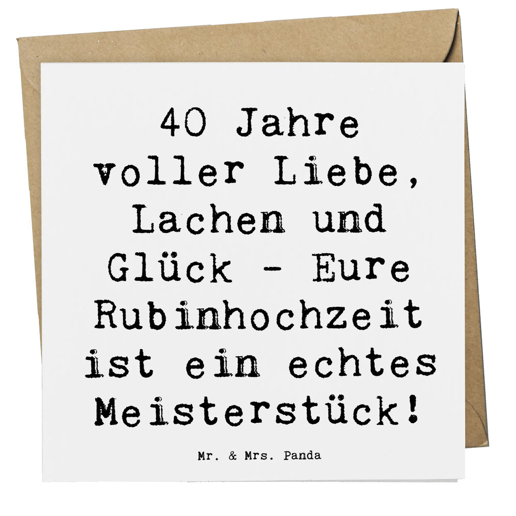 Deluxe Karte Spruch 40. Hochzeitstag Rubinhochzeit Karte, Grußkarte, Klappkarte, Einladungskarte, Glückwunschkarte, Hochzeitskarte, Geburtstagskarte, Hochwertige Grußkarte, Hochwertige Klappkarte, Hochzeit, Hochzeitsgeschenk, Ehe, Hochzeitsfeier, Trauung, Trauungsgeschenk, Verlobungsfeier, Verlobungsgeschenk, Hochzeitsgeschenkideen, Hochzeitsgeschenke für Brautpaar