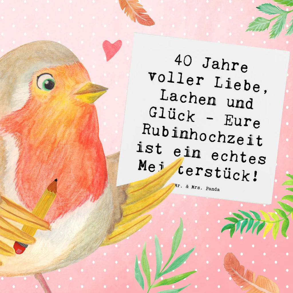 Deluxe Karte Spruch 40. Hochzeitstag Rubinhochzeit Karte, Grußkarte, Klappkarte, Einladungskarte, Glückwunschkarte, Hochzeitskarte, Geburtstagskarte, Hochwertige Grußkarte, Hochwertige Klappkarte, Hochzeit, Hochzeitsgeschenk, Ehe, Hochzeitsfeier, Trauung, Trauungsgeschenk, Verlobungsfeier, Verlobungsgeschenk, Hochzeitsgeschenkideen, Hochzeitsgeschenke für Brautpaar